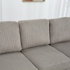 Aortzio 129.14"W L-Shaped Sectional Sofa,Indoor Furniture Convertible Modular Corduroy Sectional Sofa Set with 2 Ottomans for Living Room - 4 of 4