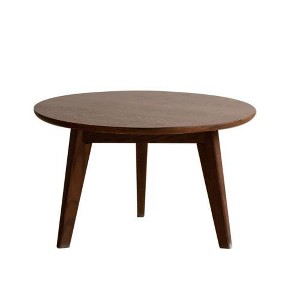 SYFERLORY Center Table Low Table 100% Solid Oak Wood Top Plate Desk Coffee Table Width 60 x Depth60 x Height 35 cm - 1 of 1