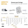 Itopfox 360 LED Icicle Christmas Lights 42.6ft 60 Drops 8 Modes Connectable Indoor Outdoor Waterproof Curtain String Lights Warm White 1 Pack - 4 of 4