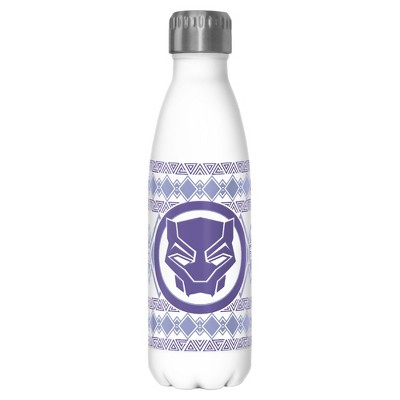 Marvel Black Panther Stainless Steel Water Bottle with Built-in Straw