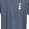 Women's - Instant Message - Gigham Hearts Short Sleeve Graphic T-Shirt - 2 of 4