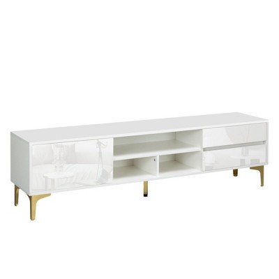 NicBex TV Stands for 65 inch TV,Mondern Entertainment Center with UV Bloom Drawer Panel,TV Console for Living Room, Bedroom, Home