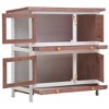 vidaXL Rabbit Hutch  Solid pine wood Large Pull-Out Rabbit Hutch - 3 of 4