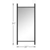 PexFix 31 in. W x 71 in. H Ladder-Style Solid Wood Framed Mirror in Brown - 3 of 4