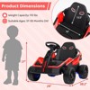 Costway Ride on Car for Big Kids 12V Battery Powered Electric UTV with Remote Control Red/Pink/Green - 3 of 4