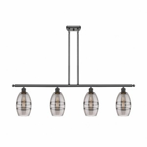 Vaz - 4 Light Stem Hung Island In Industrial Style-8.63 Inches Tall and 48 Inches Wide - 1 of 1
