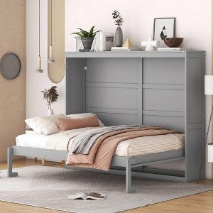 Polibi Convertible Space-Saving Murphy Wall Bed - 1 of 4