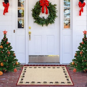 Christmas Runner Rug Solid Non-Slip Washable Christmas Kitchen Rug Holiday Decor Carpet for Dining Room Nursery Office - 1 of 4