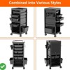 Salon Trolley Cart Lockable Rolling Cart w/Wheels SPA Storage Rolling Trolley Cart w/6 Trays - 4 of 4