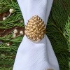 Patricia Heaton Home Gold Pinecone Napkin Ring Set of 4 - 2 of 3