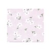 Hudson Baby Infant Girl Cotton Rich Flannel Receiving Blankets, Purple Dainty Floral, One Size - 3 of 4
