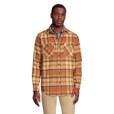 Lands' End Men's Traditional Fit Rugged Flannel Shirt - X-large ...