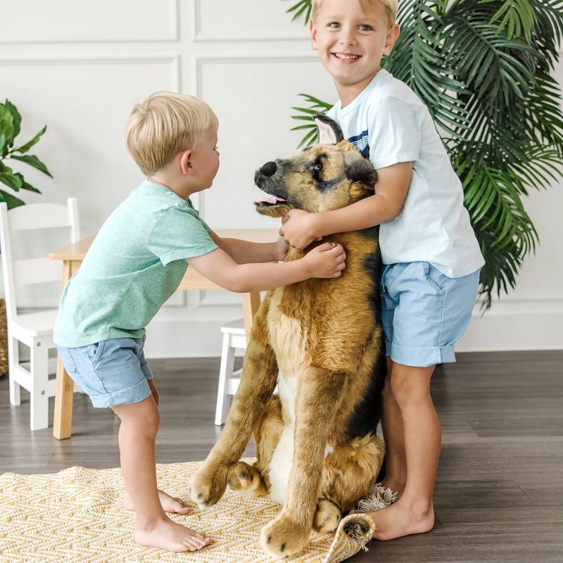 Melissa &#38; Doug Giant German Shepherd - Lifelike Stuffed Animal Dog  (over 2 feet tall), 6 of 11