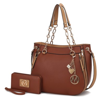 MKF Collection Lina Vegan Leather Shoulder Bag and Wallet by Mia K