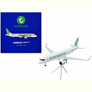 Airbus A320neo Commercial Aircraft "Transavia Airlines" White w/Green "Gemini 200" 1/200 Diecast Model Airplane by GeminiJets - 1 of 3
