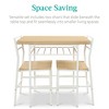 Best Choice Products 3-Piece Modern Dining Set, Square Table & Chairs Set w/ Steel Frame, Built-In Storage Rack - 3 of 4