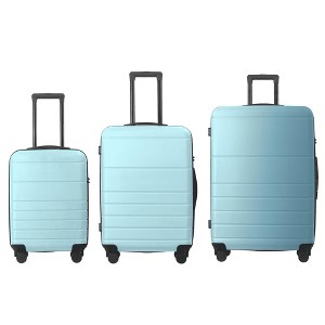 MAYEERTY 3pcs Luggage Sets ABS Hardshell Lightweight Durable Suitcase Sets Spinner Wheels Suitcase with TSA Lock 20''24''28''?Available(Blue) - 1 of 4