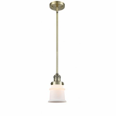 Canton - 1 Light Stem Hung Mini Pendant In Industrial Style-8.5 Inches Tall and 5.25 Inches Wide