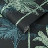 Jungle Mood Green and Black Leaves Tropical Paste the Wall Wallpaper - image 3 of 4