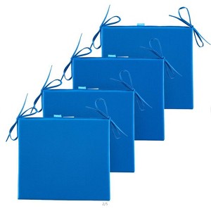 ARTPLAN Outdoor Chair Cushions for Patio Furniture, Waterproof Outdoor Cushions, Round Corner Patio Chair Cushions Set of 4 with Ties,16"x18.5"x3" - 1 of 4