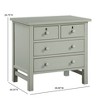 Sapphtopaz Modern Nightstand with 4 Drawers Night Stand with Faux Keyhole Accents & Wooden Round Handle Bedside Table for Bedroom, Living Room - 4 of 4