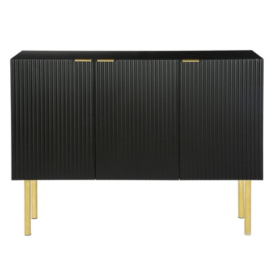 TIRAMISUBEST Modern Luxury Sideboard with Gold Legs & Adjustable Shelves - Buffet Cabinet