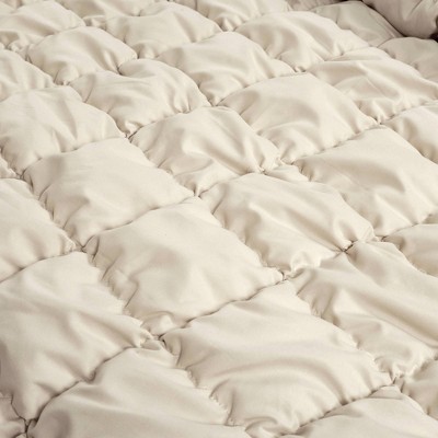 Lush Decor Lush Décor Full/Queen 3pc Puff Comforter Set Neutral: Polyester Bedding Set, Lightweight, Teen Bedding, OEKO-TEX Certified — фото 3