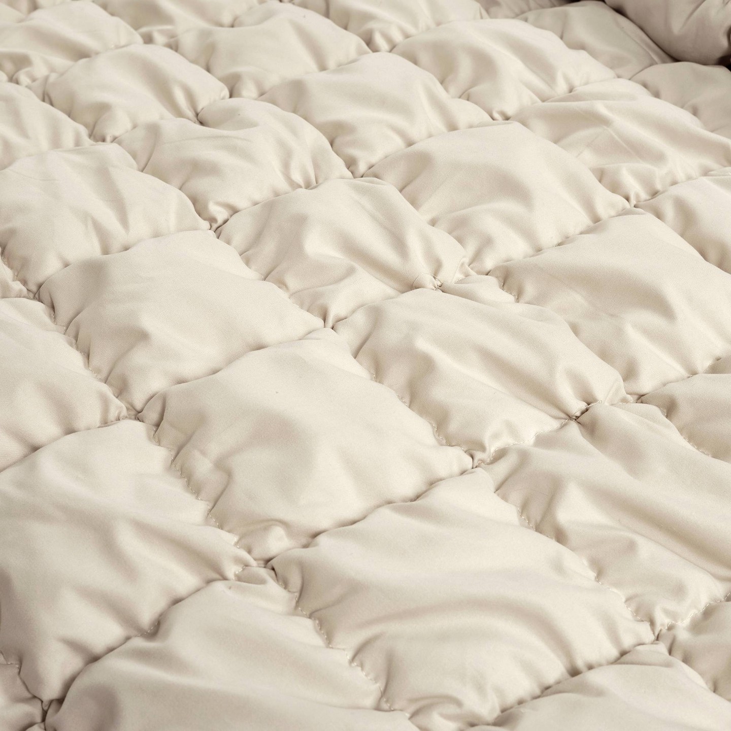 Постельное бельё Lush Decor Full/Queen 3pc Puff Comforter Set Neutral: Polyester Bedding Set, Lightweight, Teen Bedding, Oeko-Tex Certified — фото 3