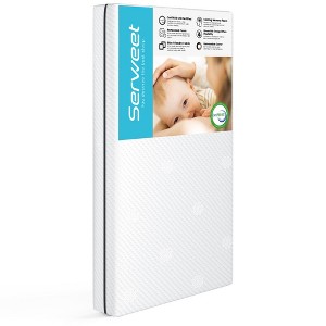 Serweet  Baby 2-Stage Crib and Toddler Mattress with Cooling Gel Memory Foam, Waterproof Cover, and Breathable Design - 1 of 4
