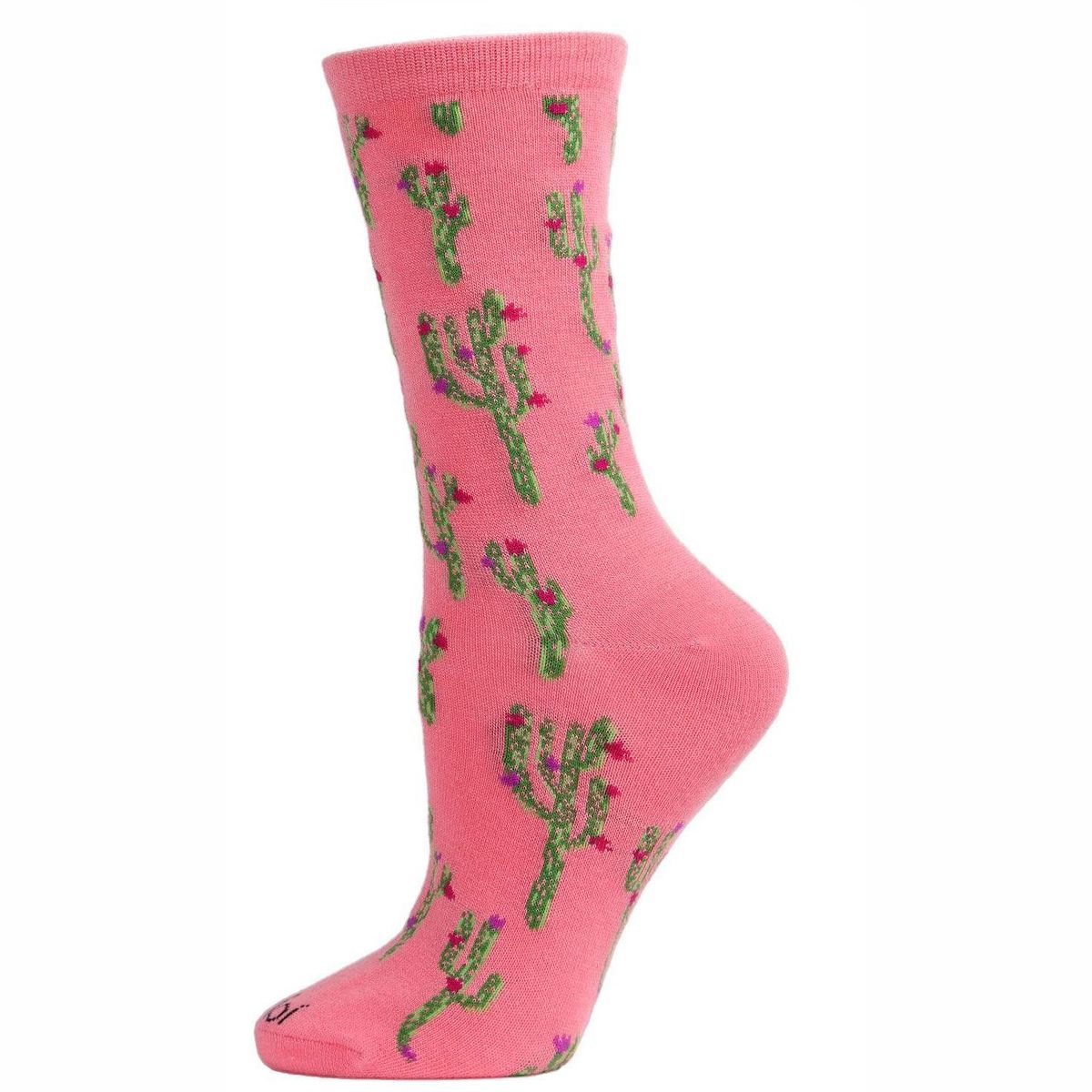 Memoi Cactus Bamboo Blend Crew Socks - thumbnail 6