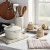 8"x12" Footed Marble Countertop Tray Warm Beige - Hearth & Hand™ with Magnolia: Acacia Wood Base, Rectangular Shape - 2 of 4
