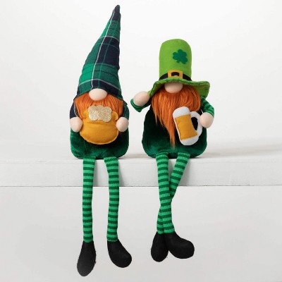 Sullivans St. Patrick Decorative Gnome Set of 2  24"H & 21"H Multicolored