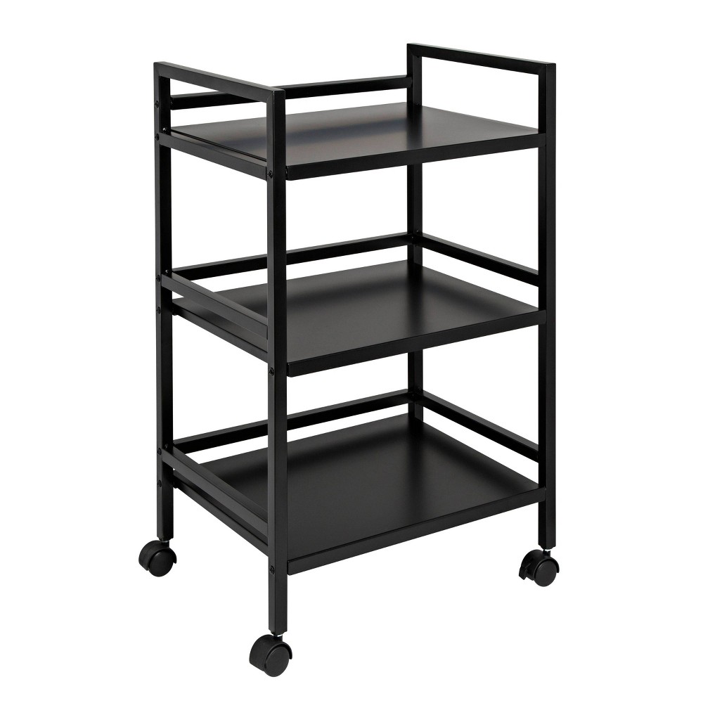 Honey-Can-Do Metal Rolling Cart Black