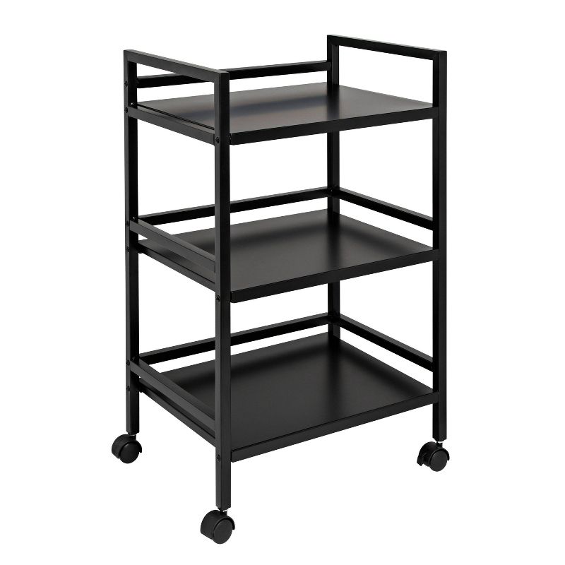Honey-Can-Do Metal Rolling Cart Black, 1 of 5
