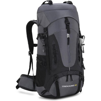 60L Hiking Camping Backpack with Rain Cover, Waterproof Large Capacity Outdoor Sport Travel Daypack