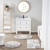 SEVOBAL Bathroom Rugs Bath Mat Rug Home Decor Carpet Shower Mat Home Decor Medallion Floral Pattern Shower Room Bathroom, Beige, 25"*25"*0.5" - 4 of 4