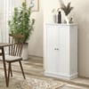 FONTOI 41" Kitchen Pantry Storage Cabinet, Freestanding Cabinet with 12 Shelves, 5-tier Shelving&Adjustable Shelves, White, 11.75"*41"*23.5" - 2 of 4