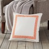 Kensington Garden 20"x20" Greek Key Cotton Canvas Square Throw Pillow - 2 of 3