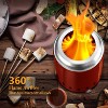 ZAFRO Tabletop Fire Pit 5.5" with Stand, Smokeless Firepit Outdoor, 304 Stainless Steel Small Table Top Stove Fueled by Pellets Or Wood - 4 of 4