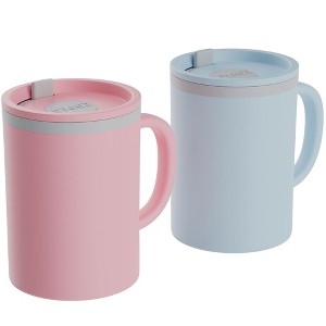 Copco Iconic Double Wall Insulated Coffee Mug with Handle, Durable & BPA-Free Reusable Plastic, 16 oz., Set of 2 - 1 of 4