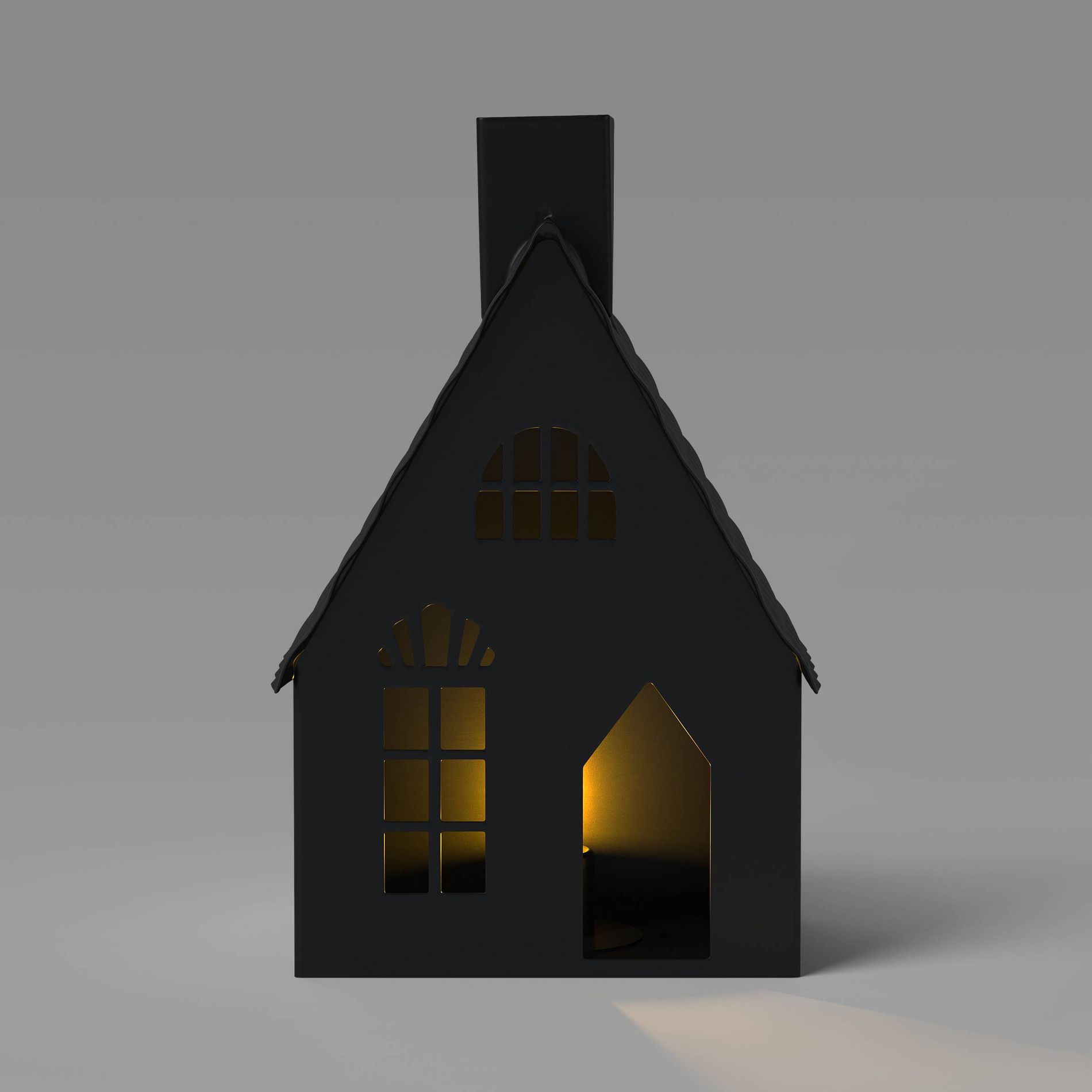 5.5" Small Metal House Decorative Sculpture - Hyde and EEK! Boutique™ Black