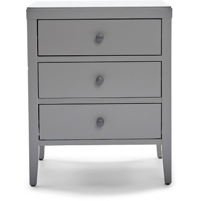Finley Solid Wood 3 Drawer Nightstand Gray - ClickDecor