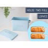 Nat & Jules Extra Large Blue 15 x 10 Metal Farmhouse Bread Box - Holds Two Full Loaves - 3 of 4