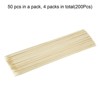 Unique Bargains Natural Bamboo Barbecue Skewers Sticks Cocktail Picks 200 Pcs - 3 of 4