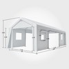 Garvee 12'x20' Carport Canopy-Heavy Duty Waterproof Portable Garage 4 Roll-up Doors & 4 Windows,for Car Truck Boat Storage - 2 of 4