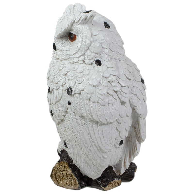 Northlight 6" White Owl Perched on a Branch Outdoor Garden Statue, 5 of 7