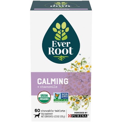 Purina EverRoot Natural, Organic Calming Supplement Chewable Tablets for Dogs - 60ct