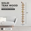 texxture 8 Shelf Floating Wall Shelves, Wooden Vertical  Shelving for Home Display, Storage, or Room Décor, Takara Column Large, Teak Wood - 2 of 4