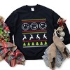 S.W.Smiley Ugly Christmas Sweater Pixels - Women's Graphic Sweatshirt - 2 of 4