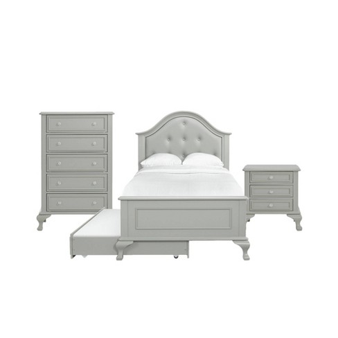 Twin bed with trundle bedroom outlet set